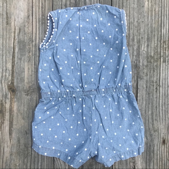 Carters 6mo chambray romper - Picture 2 of 2